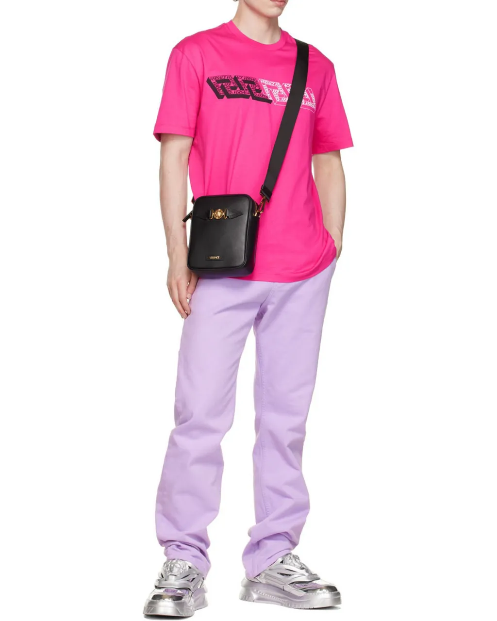 Versace Medusa Zipped Messenger Bag