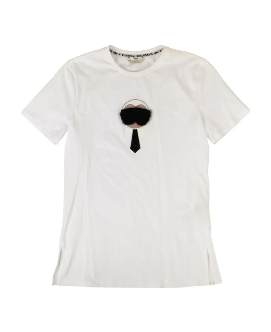Fendi X Karl Lagerfeld T-Shirt With Round Neck