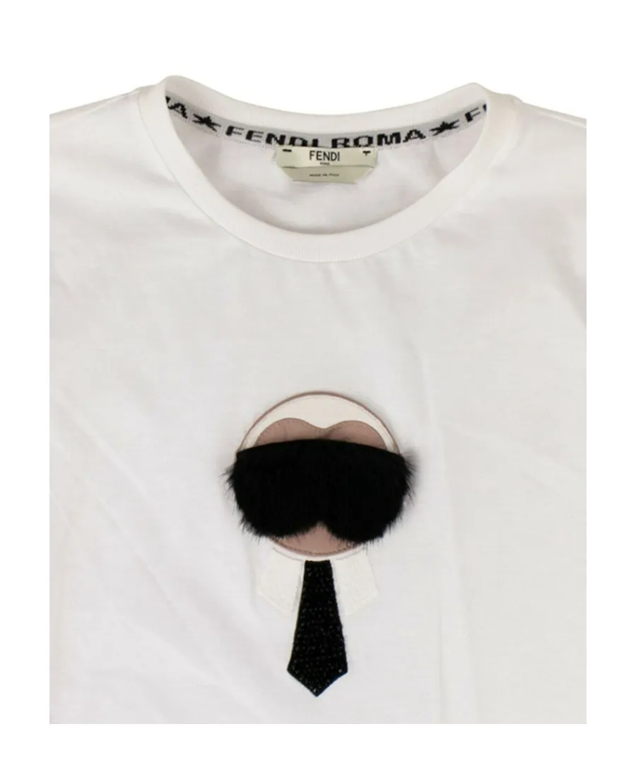 Fendi X Karl Lagerfeld T-Shirt With Round Neck