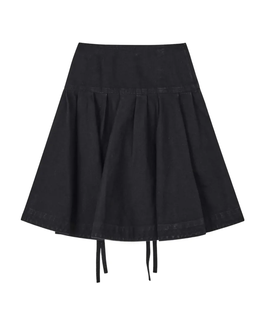 Tied-Waist A-Line Skirt