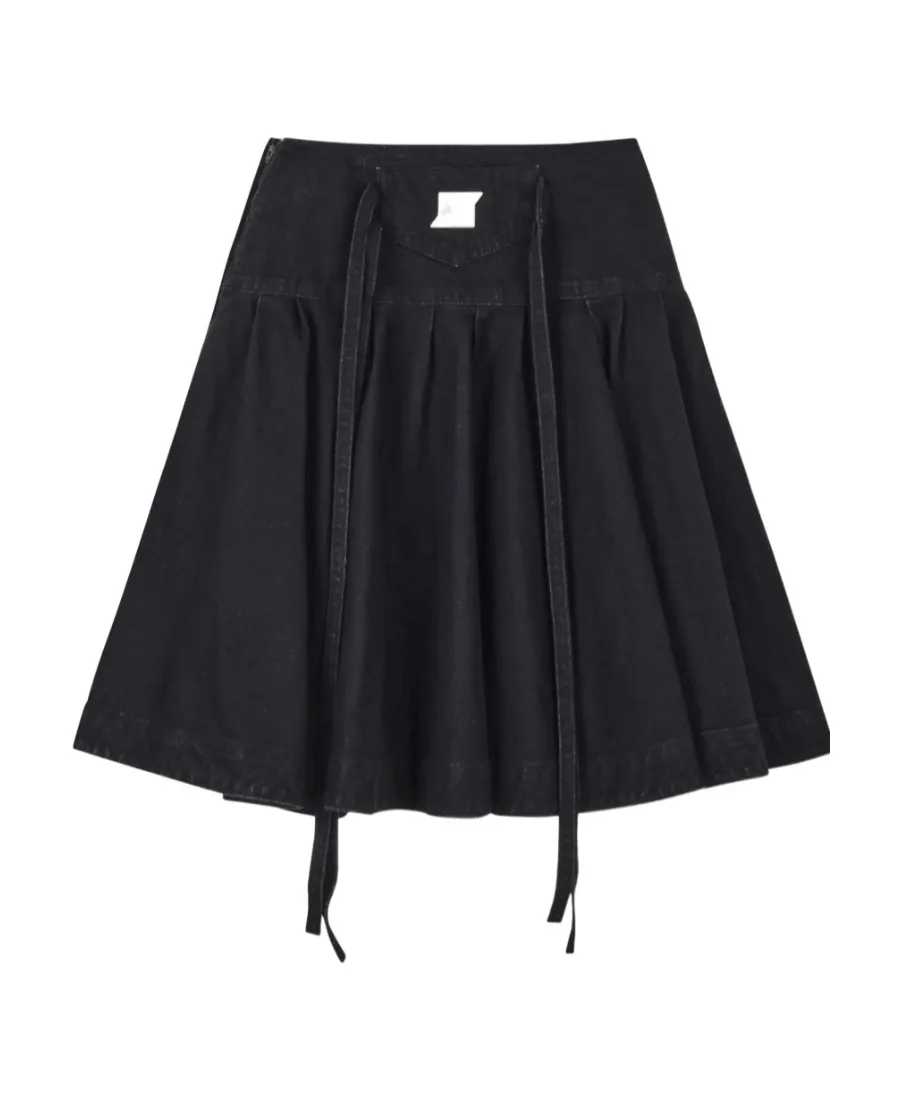 Tied-Waist A-Line Skirt
