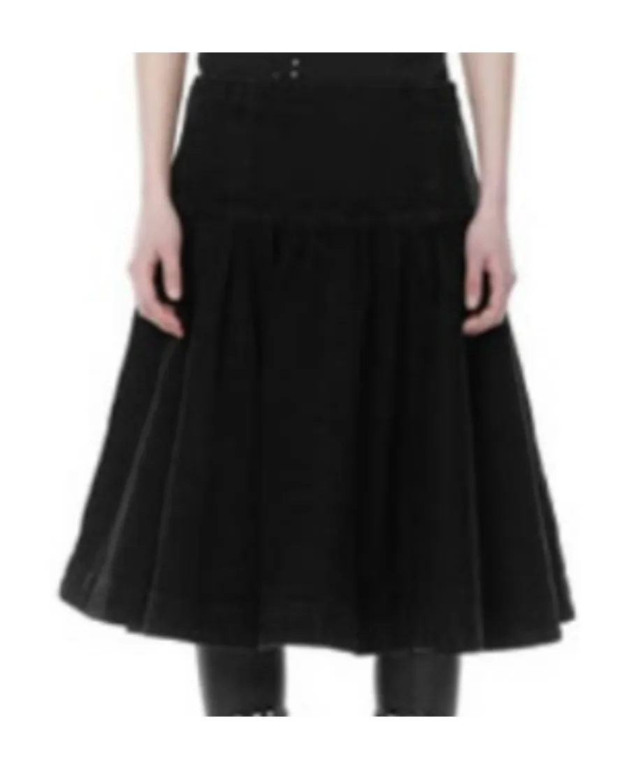 Tied-Waist A-Line Skirt