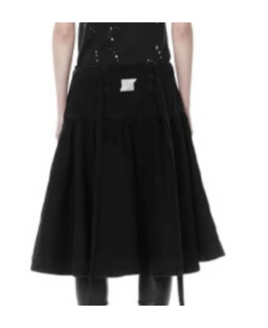 Tied-Waist A-Line Skirt