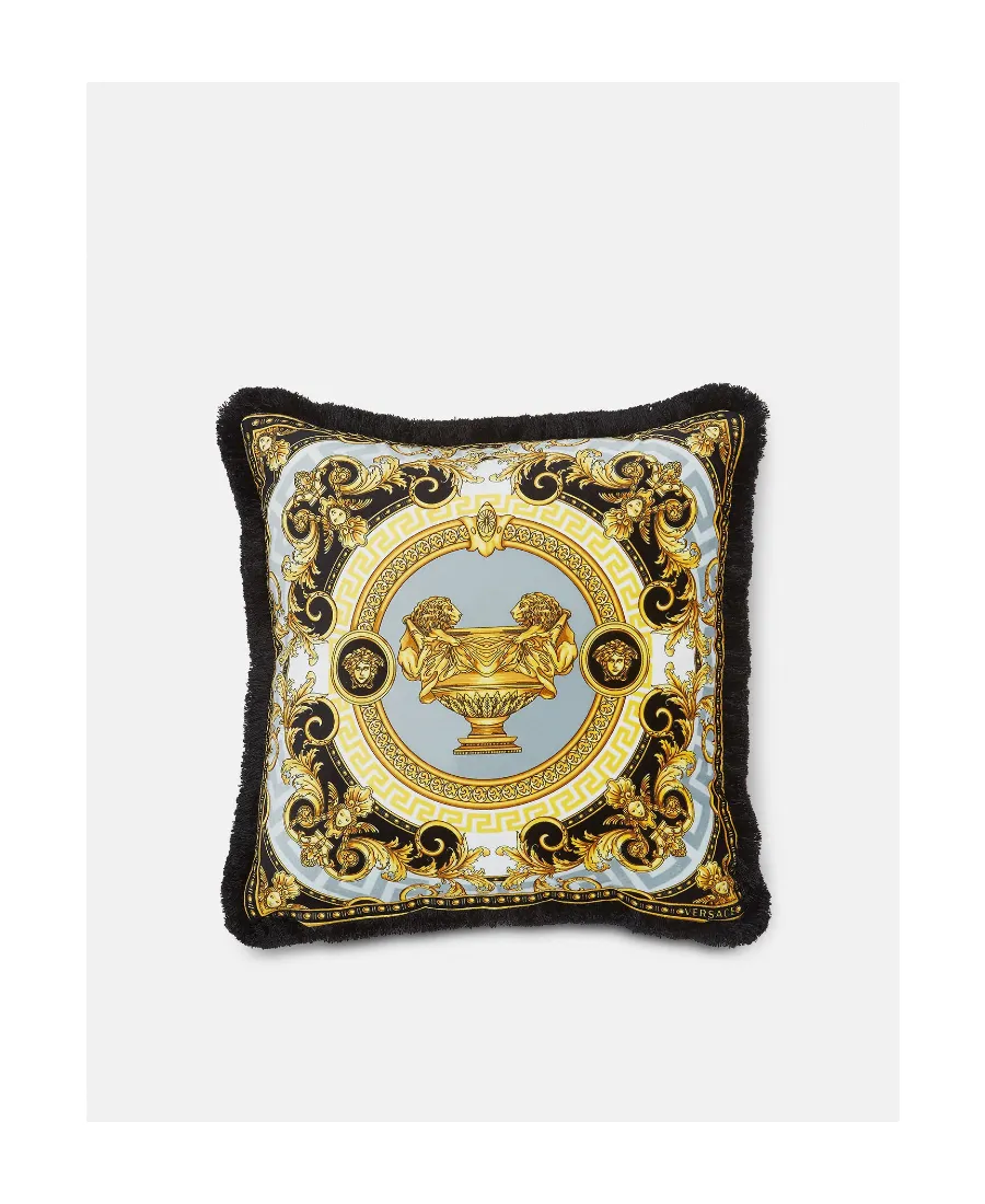 Versace Baroque Printed Fringed Cushion