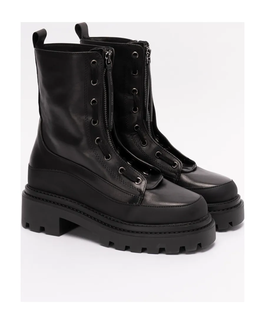 Leather 60Mm Combat Boots
