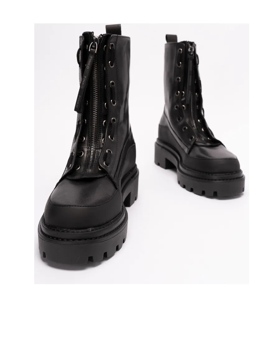 Leather 60Mm Combat Boots