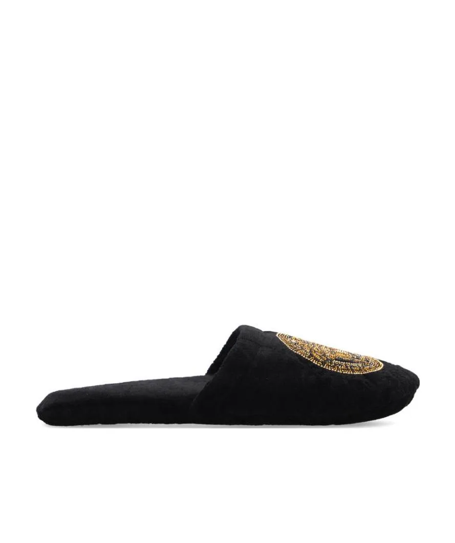 Versace Medusa Head Embellished Slippers