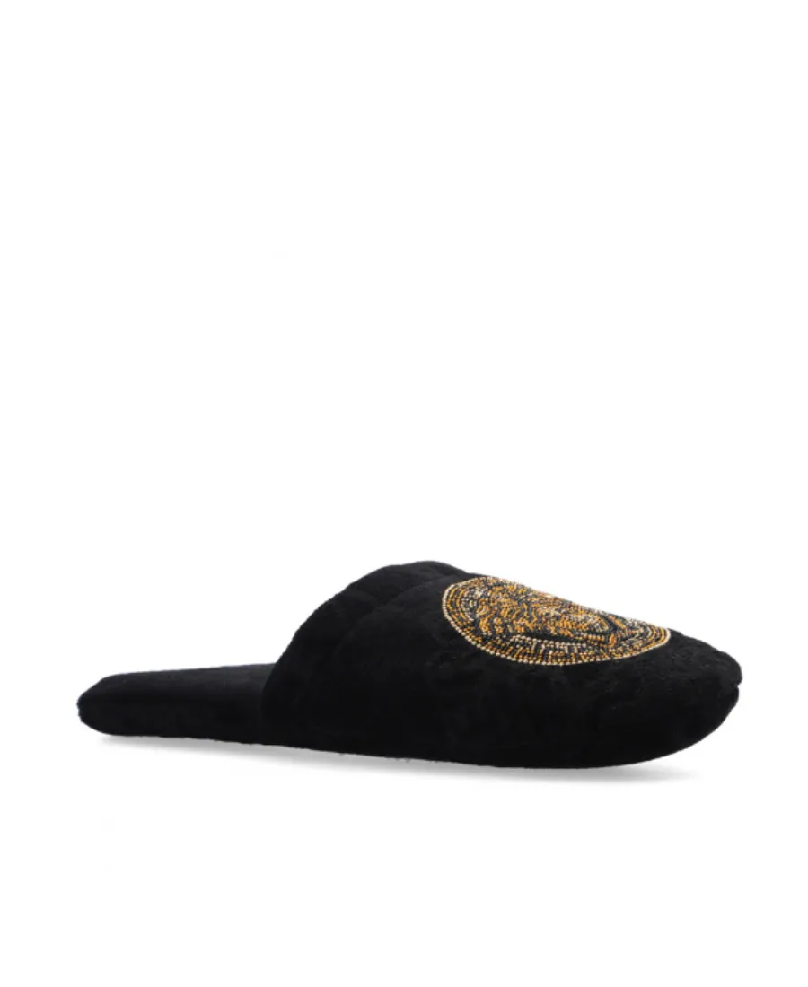 Versace Medusa Head Embellished Slippers