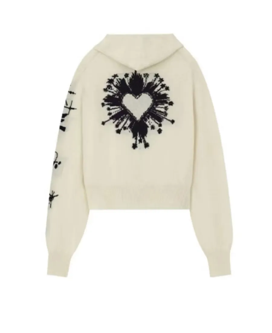 Graphic-Print Detail Hoodie