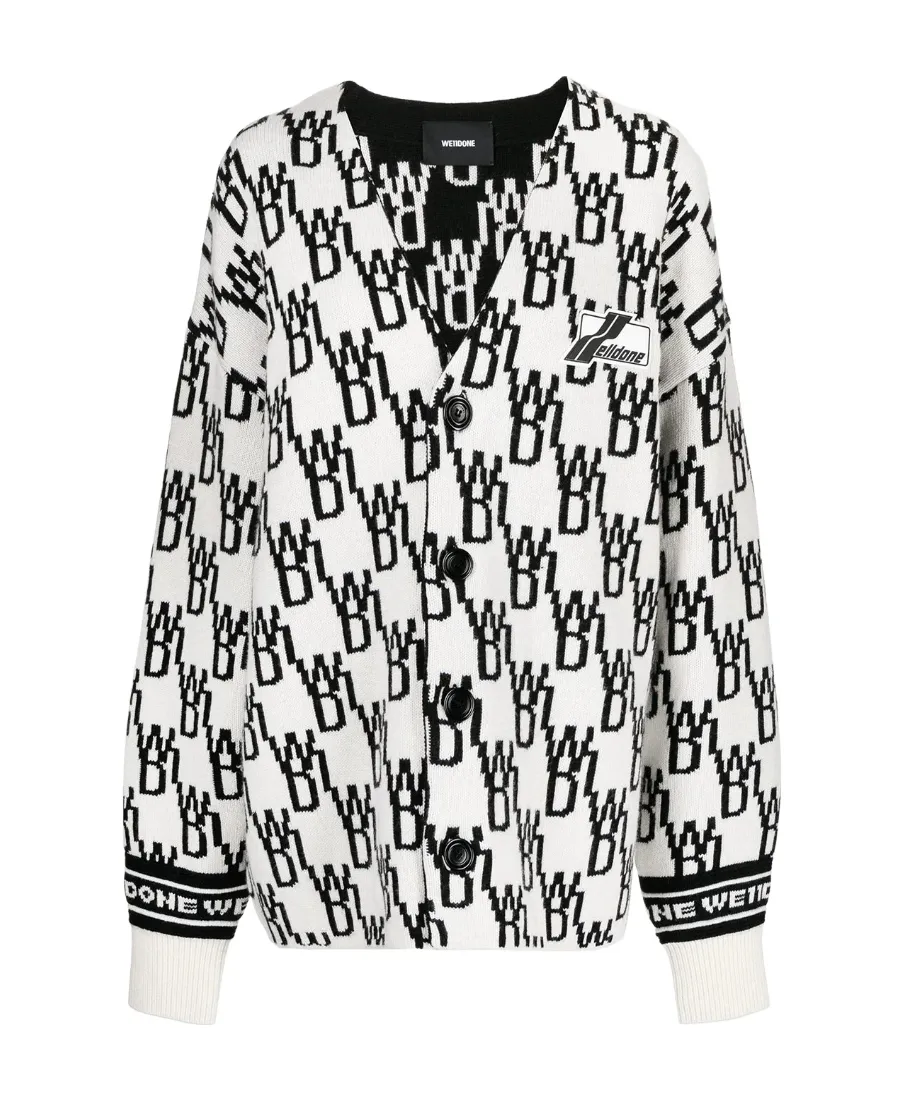 Oversized Monogram Cardigan