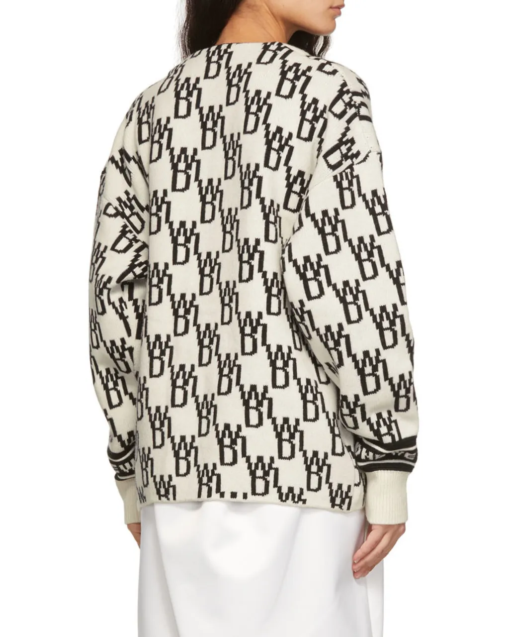 Oversized Monogram Cardigan