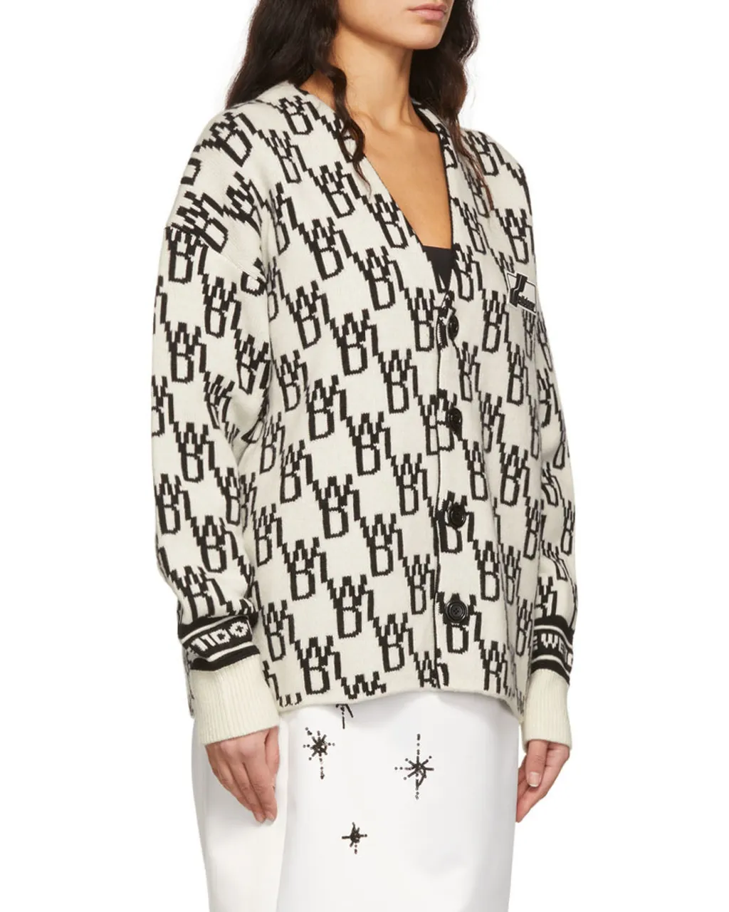 Oversized Monogram Cardigan