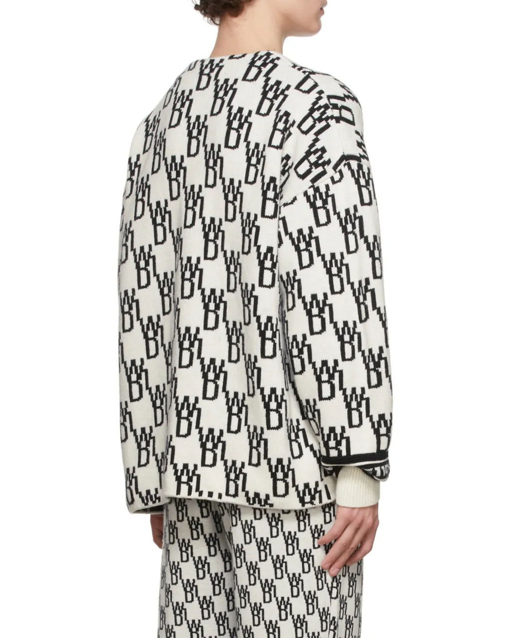 Oversized Monogram Cardigan