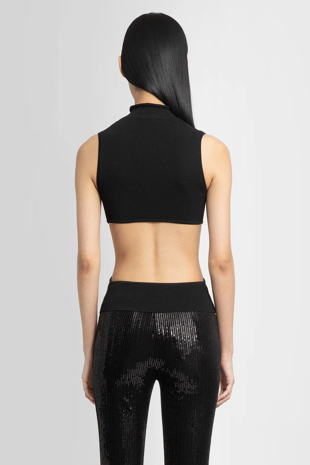 Ribbed-Knit Cut-Out Top