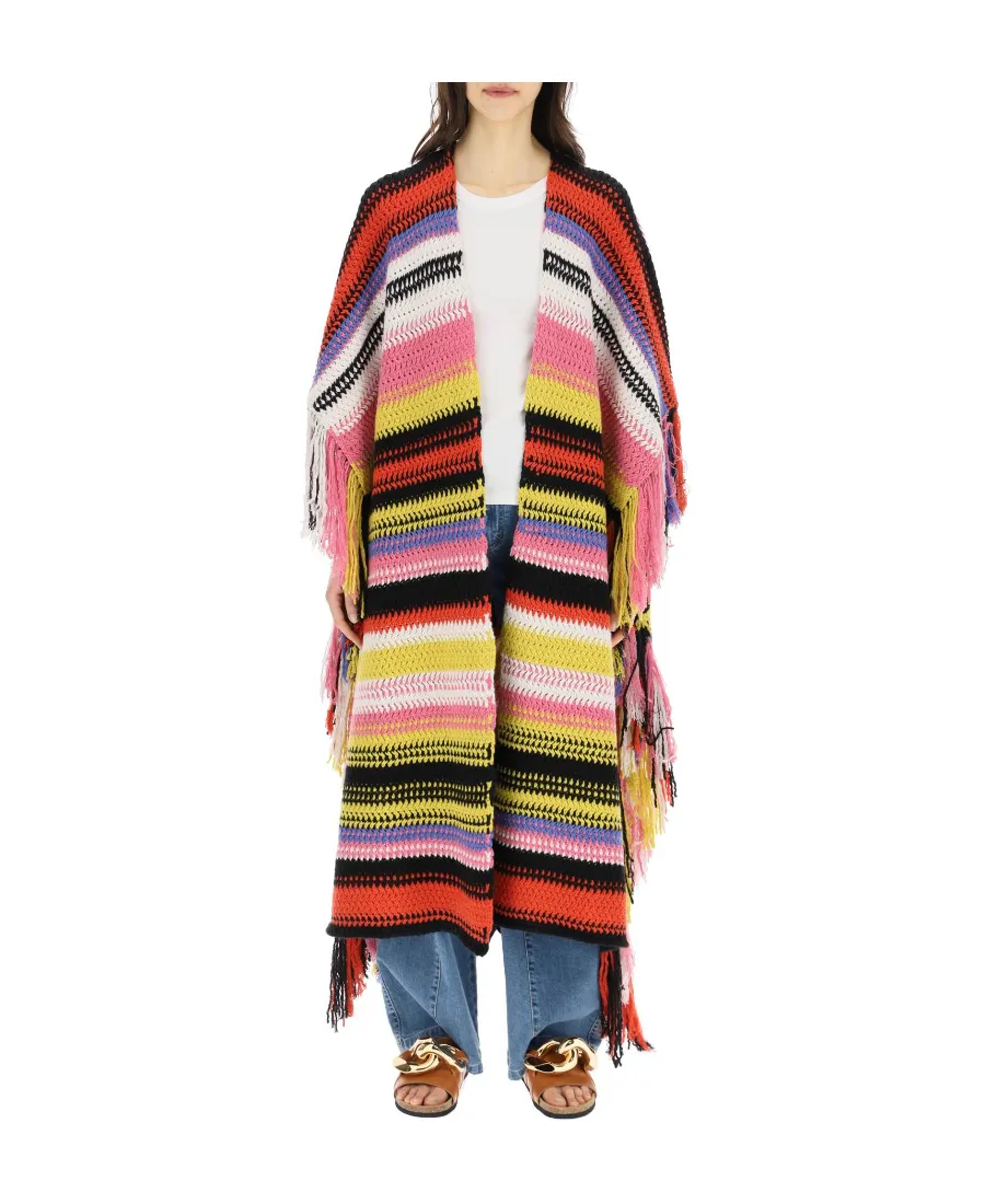 Striped Knitted Cardi-Coat
