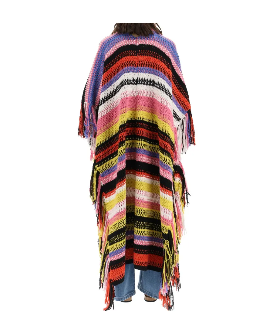 Striped Knitted Cardi-Coat