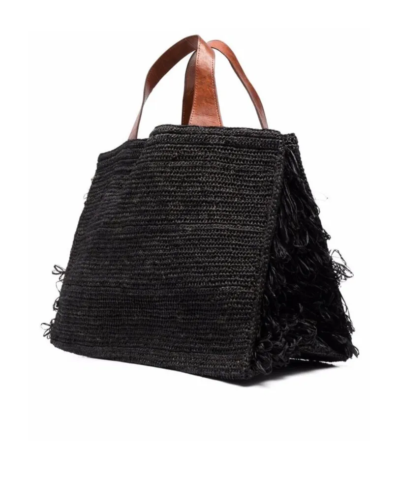 Ibeliv Onja Woven Fringed Tote Bag