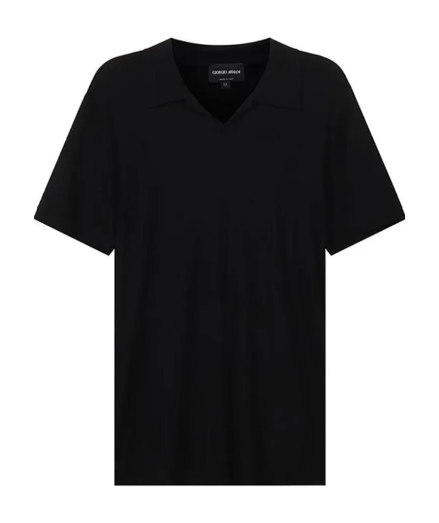 Giorgio Armani Stretch Short-Sleeved Jersey Polo Shirt