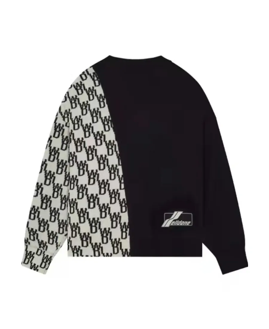 Logo Splicing Sweater