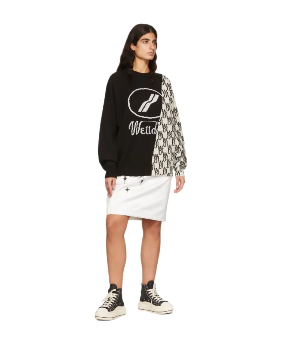 Logo Splicing Sweater