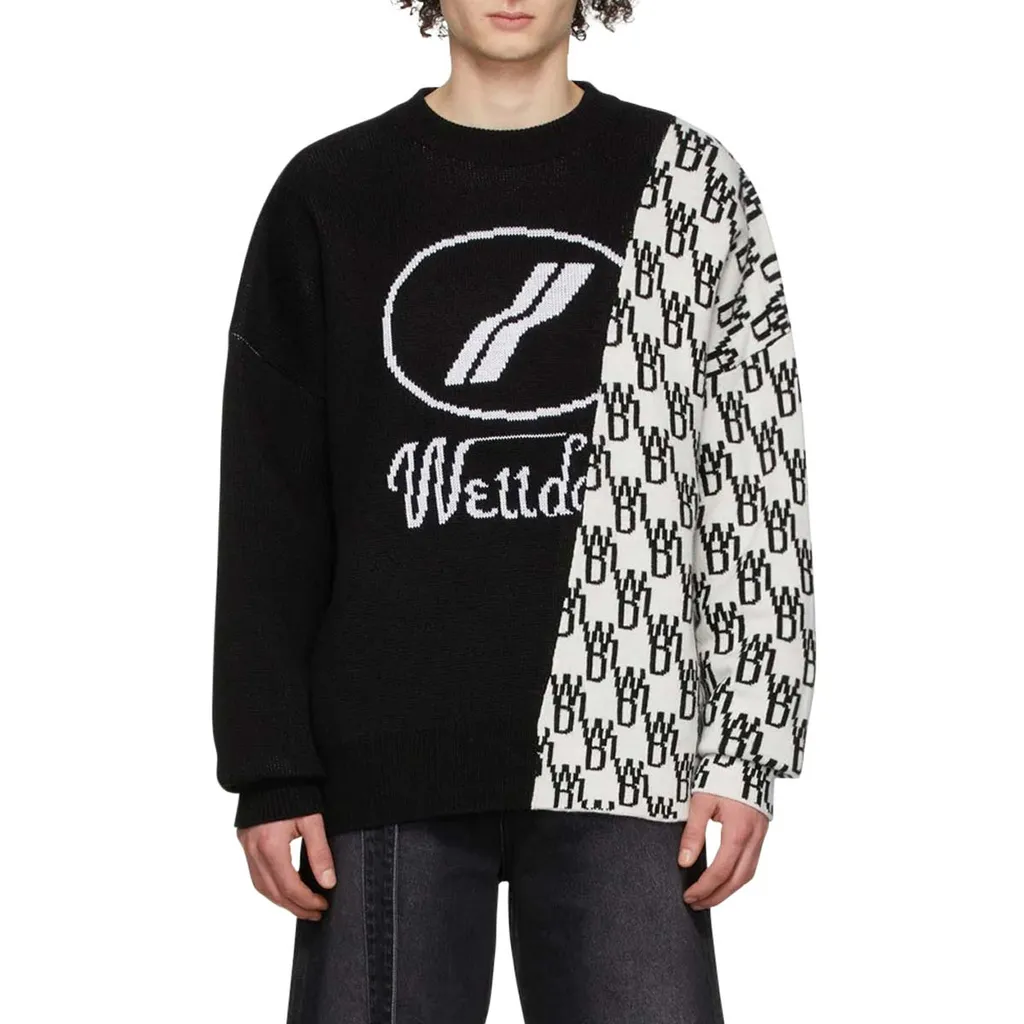Logo Splicing Sweater