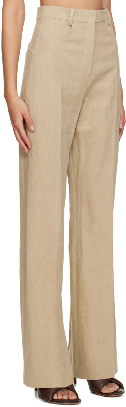Jacquemus Le Pantalon Sauge High-Waist Flare Pants
