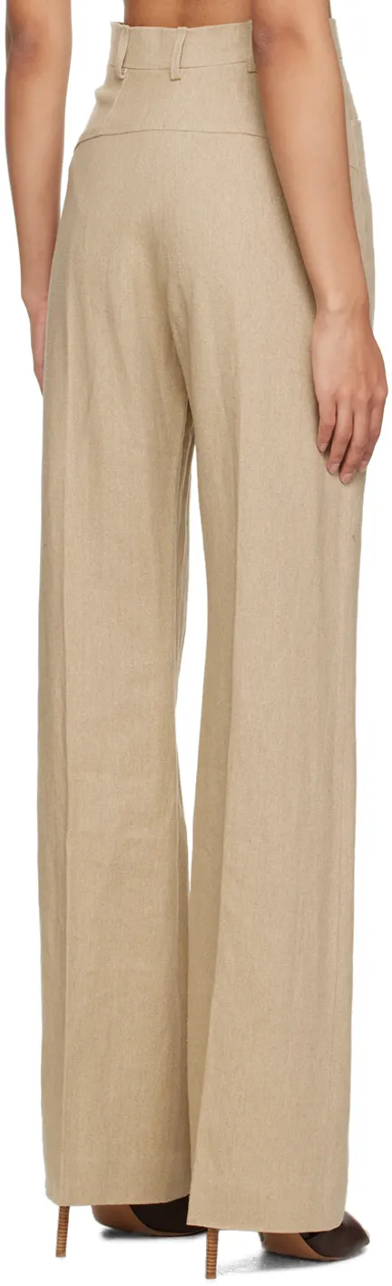Jacquemus Le Pantalon Sauge High-Waist Flare Pants