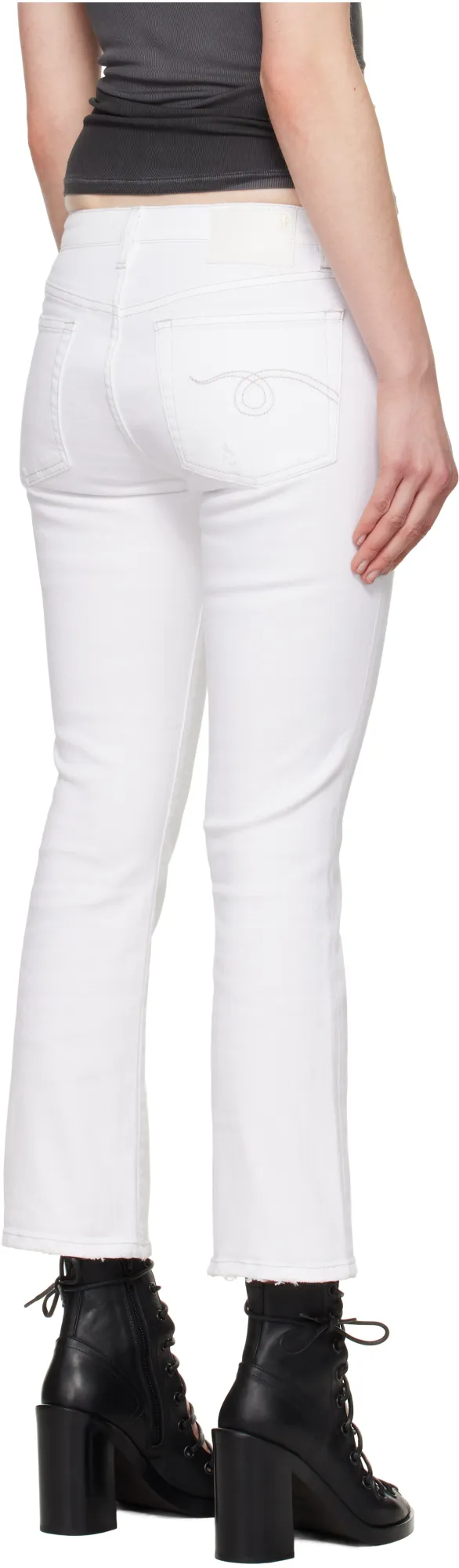 Worn Flared Jeans