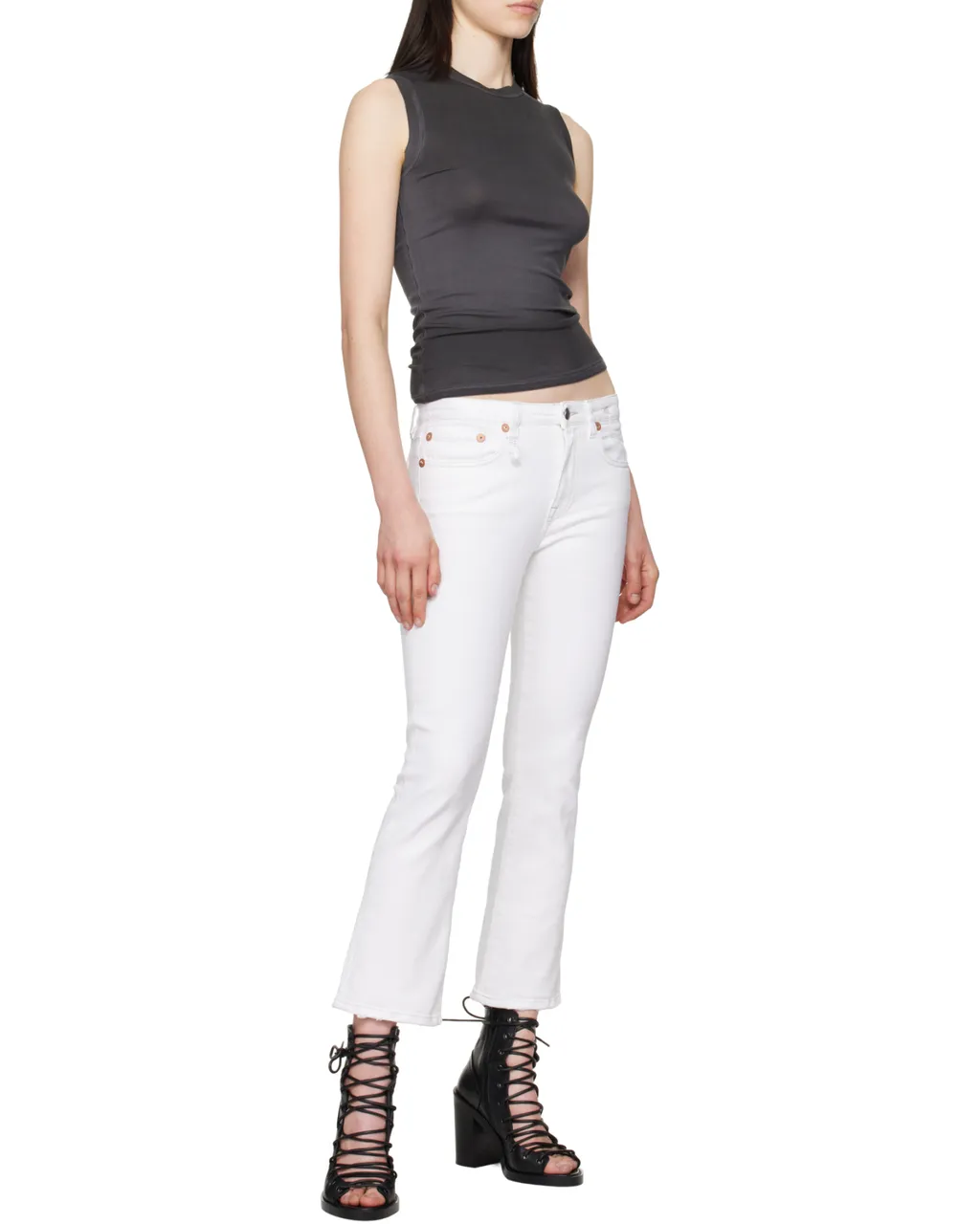 Worn Flared Jeans