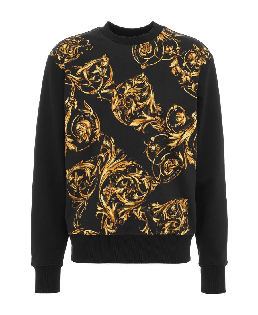Baroque-Print Long-Sleeve Sweatshirt