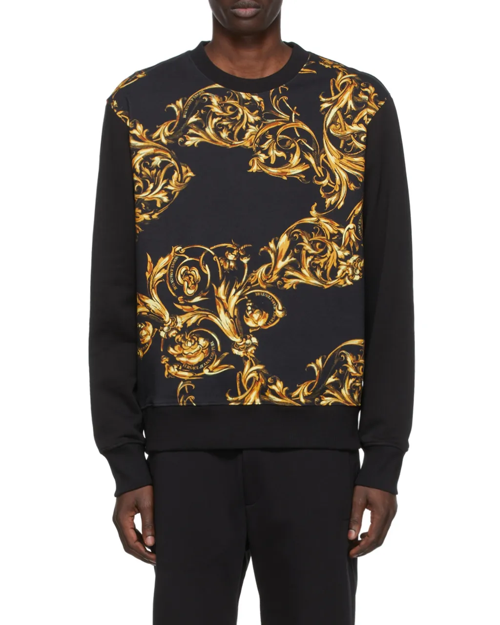 Baroque-Print Long-Sleeve Sweatshirt