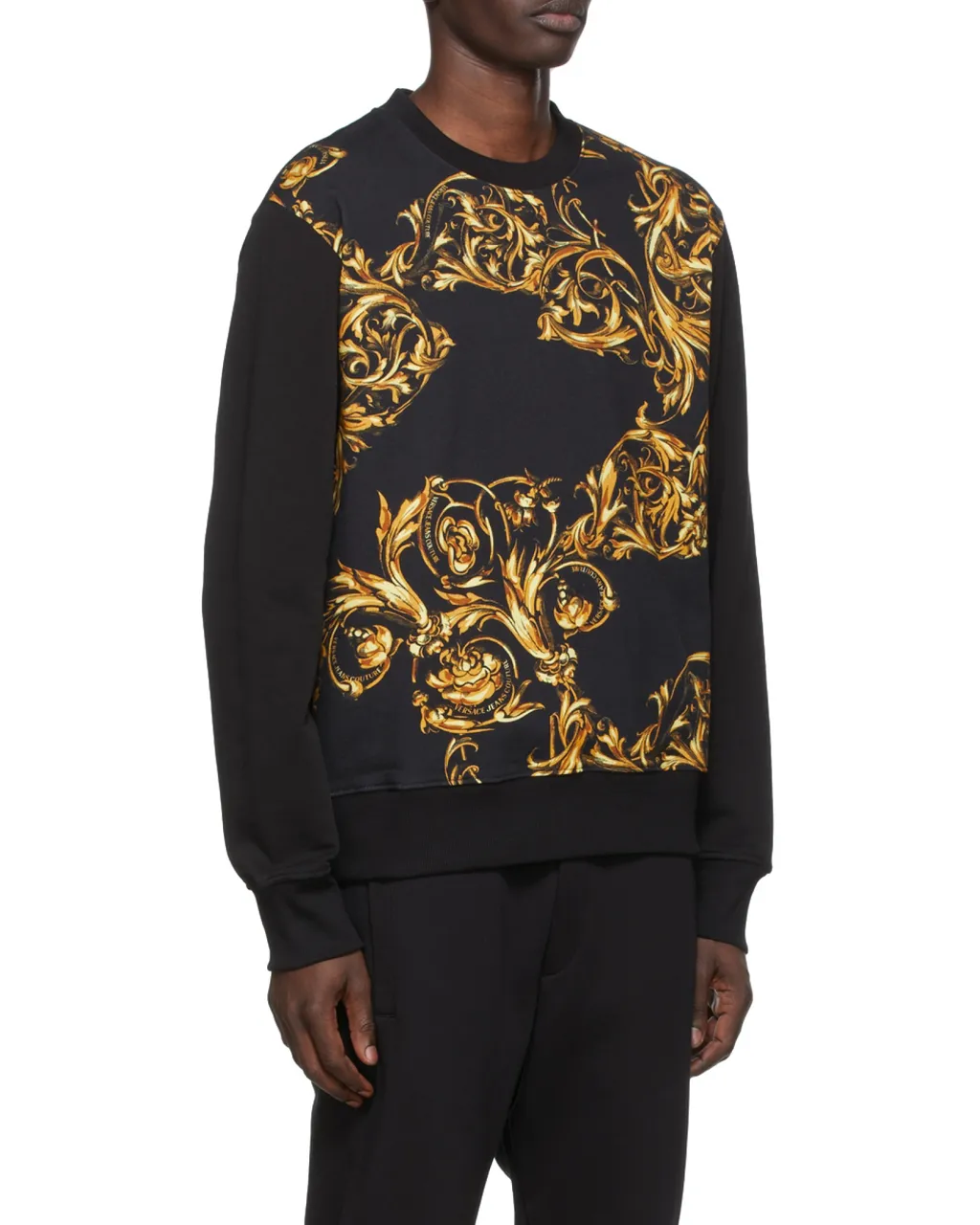 Baroque-Print Long-Sleeve Sweatshirt
