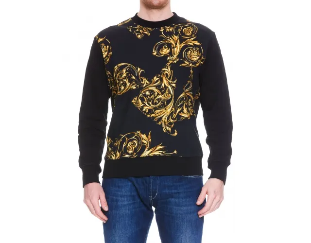 Baroque-Print Long-Sleeve Sweatshirt