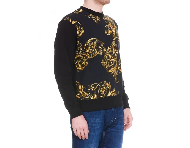 Baroque-Print Long-Sleeve Sweatshirt