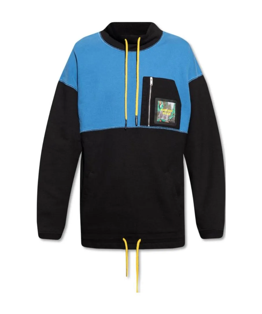 High Neck Sweatshirt Black Multicolor