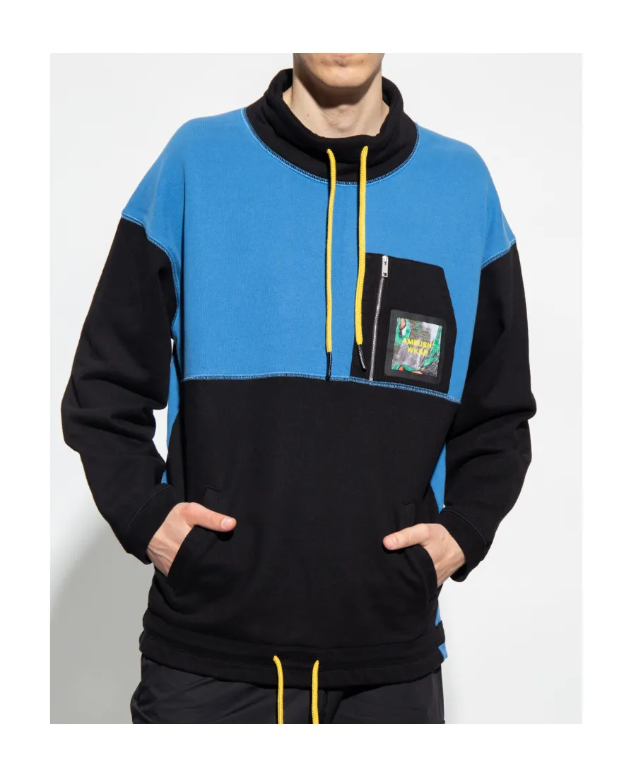 High Neck Sweatshirt Black Multicolor