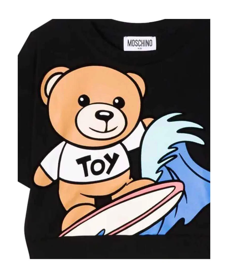 Teddy Bear-Print Short-Sleeved T-Shirt