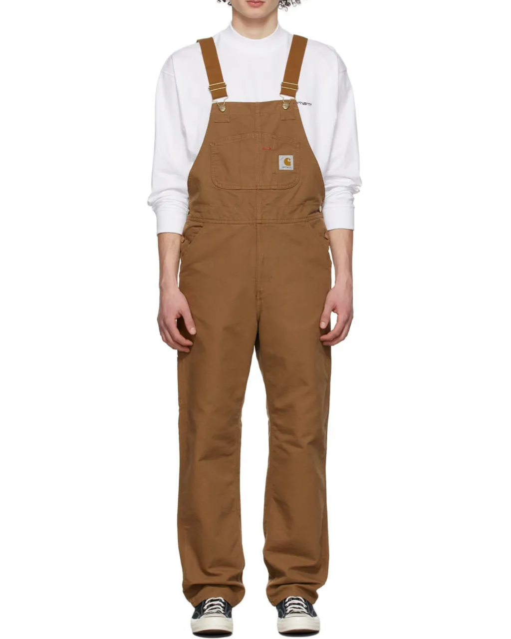 Logo-Patch Straight-Leg Dungarees