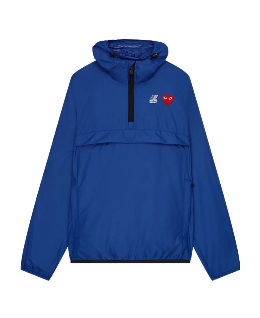 Comme Des Garons Play X K-Way Half Zipped Jacket