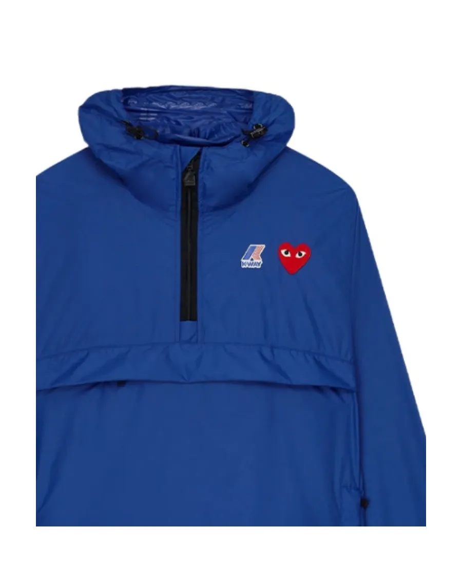 Comme Des Garons Play X K-Way Half Zipped Jacket