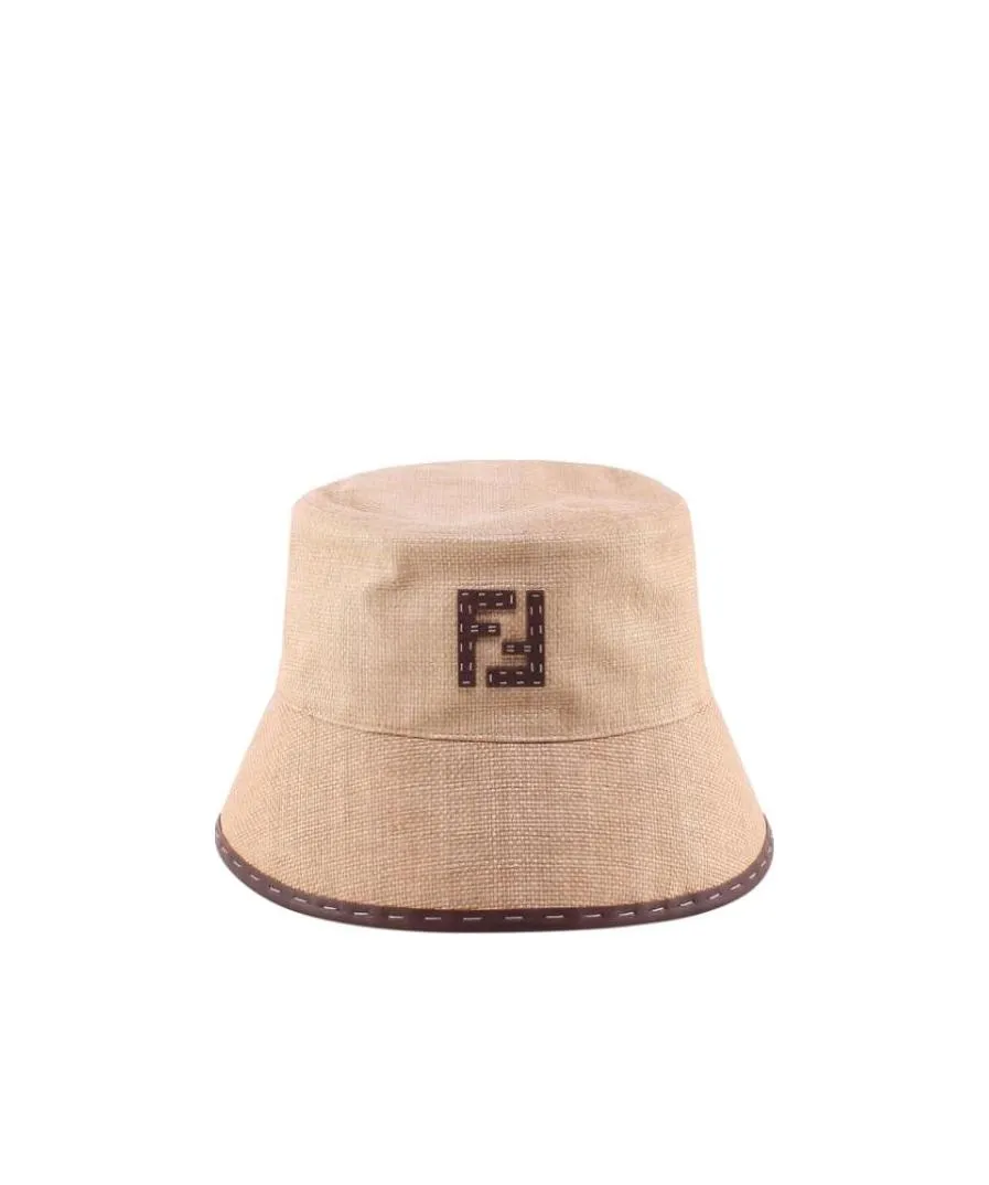 Fendi Ff Motif Patch Interwoven Bucket Hat