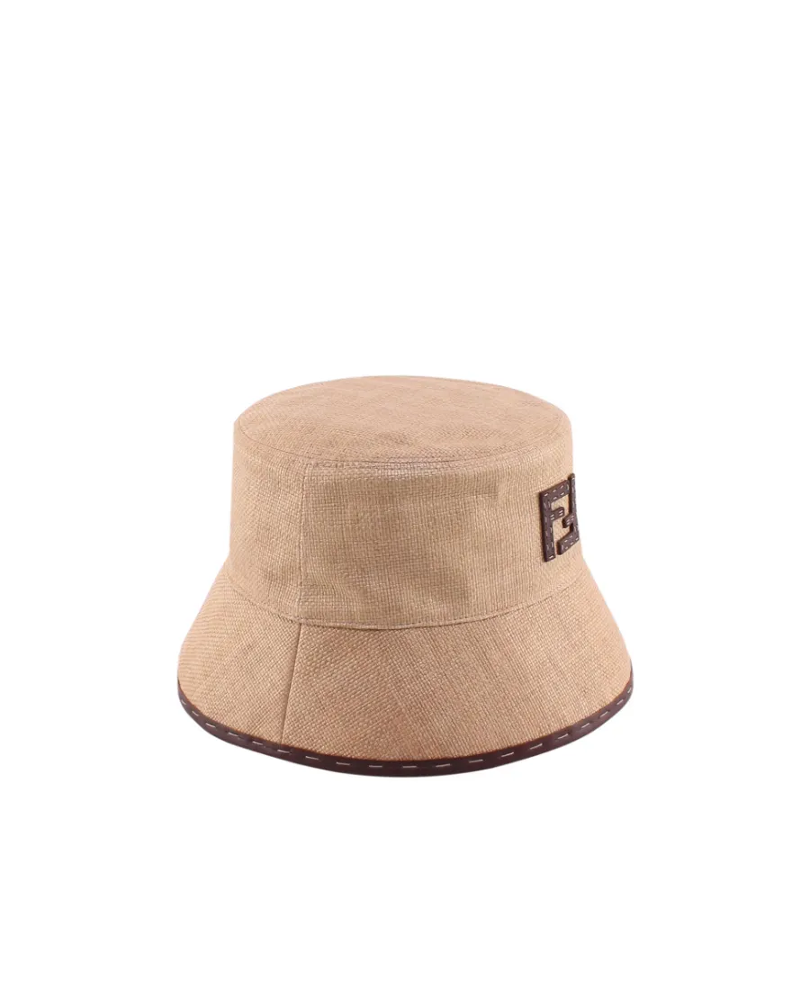 Fendi Ff Motif Patch Interwoven Bucket Hat
