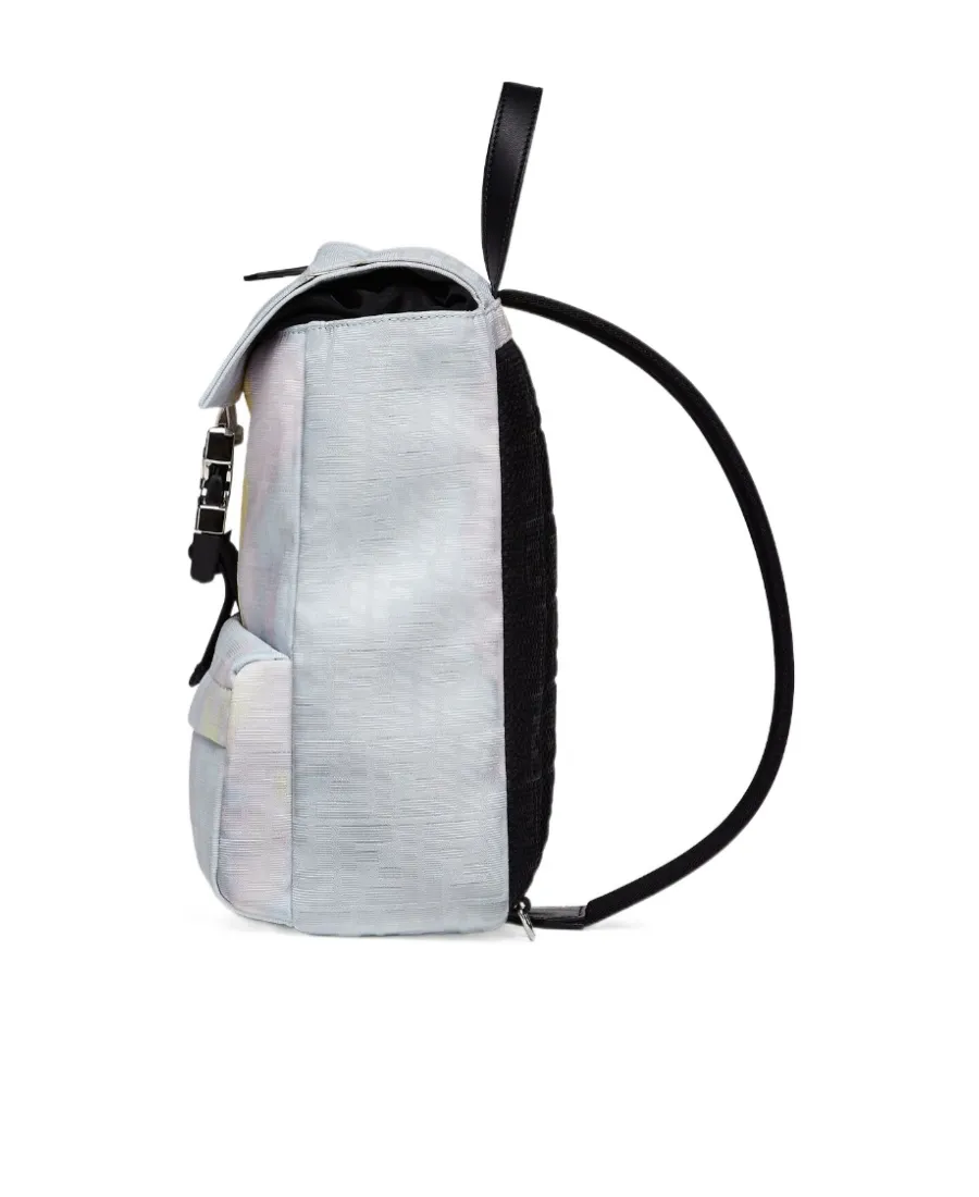 Yellow And Lilac Sunset Jacquard Fabric Backpack