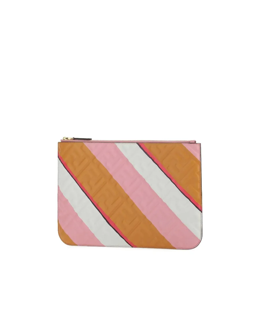 Fendi Allover Debossed Logo Print Wallet