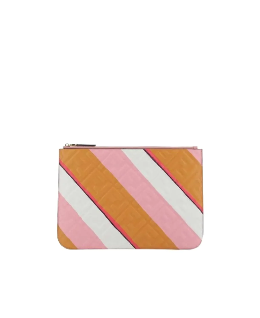 Fendi Allover Debossed Logo Print Wallet