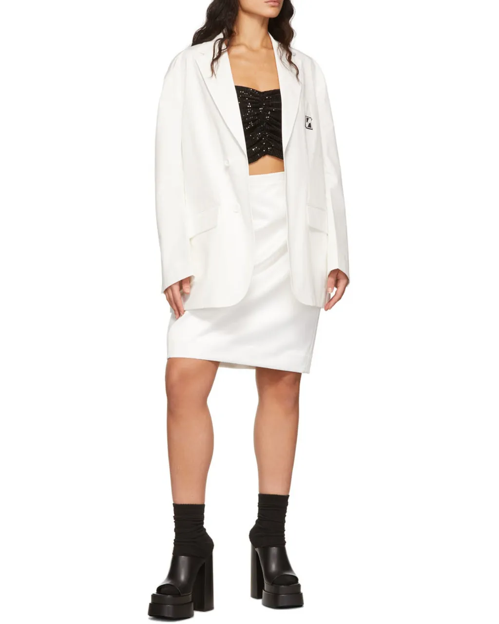 Emblem High Waist Skirt