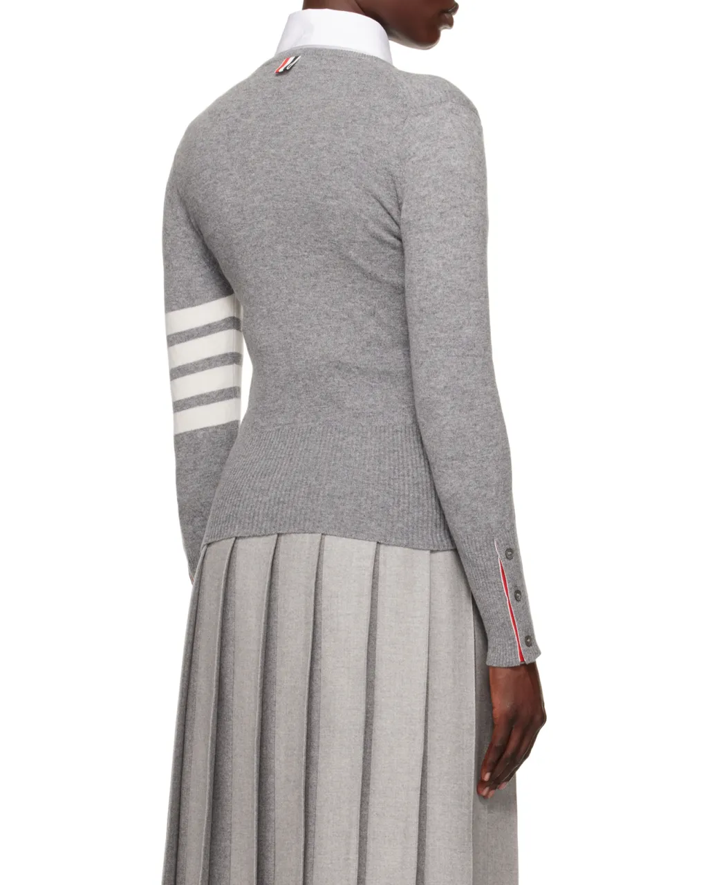 Thom Browne 4-Bar Striped Buttoned Cardigan