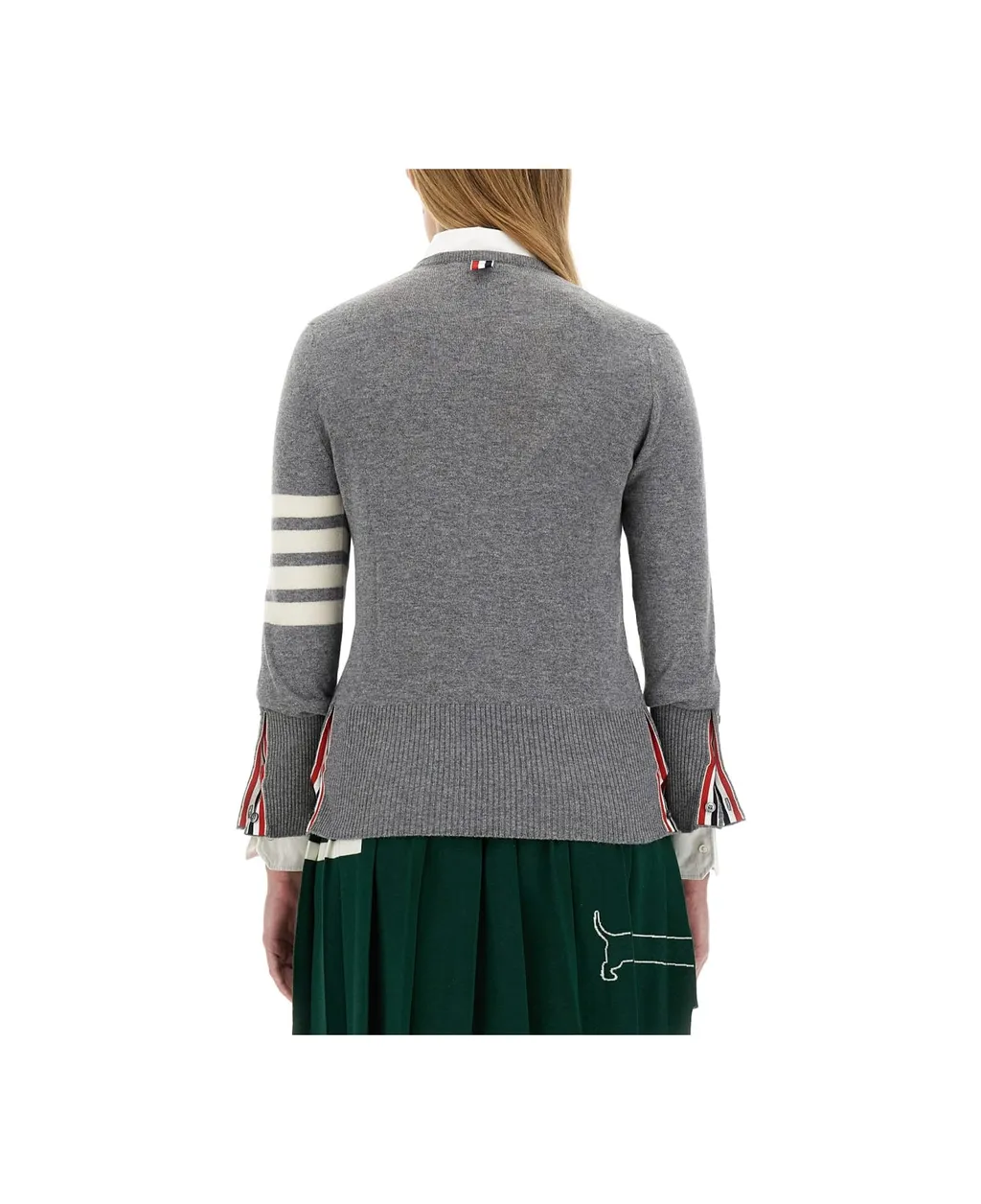 Thom Browne 4-Bar Striped Buttoned Cardigan
