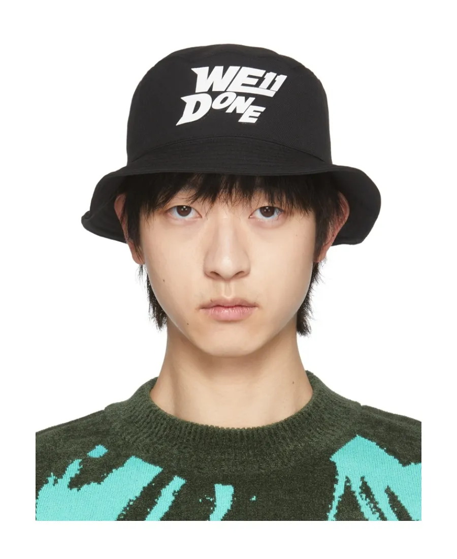 Logo-Print Detail Bucket Hat