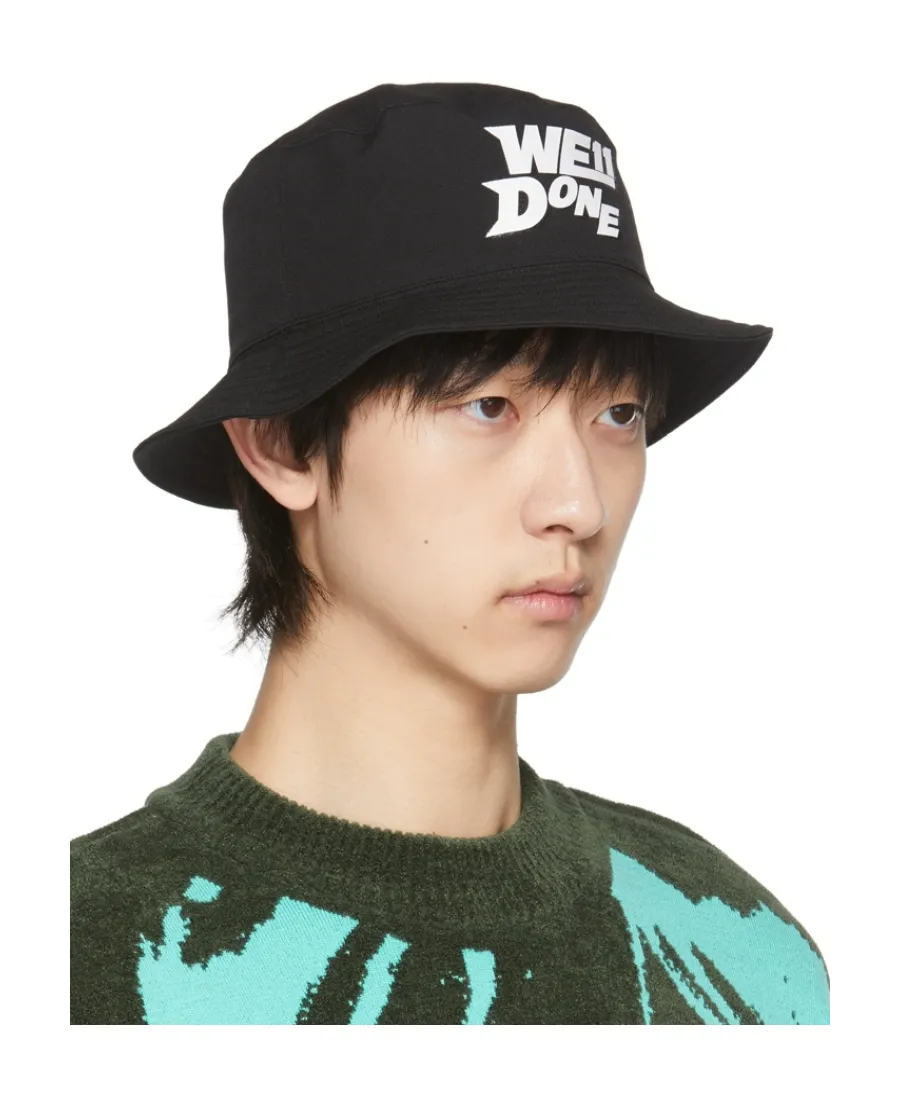 Logo-Print Detail Bucket Hat